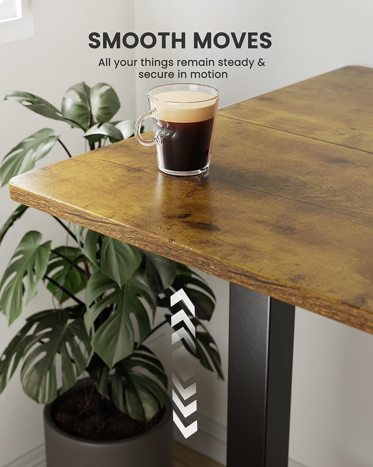 Electric Standing Desk with Drawer, Adjustable Height Sit Stand Up Desk, Home Office Desk Computer Workstation, 55x28 inch, Vintage Brown - Walmart.com