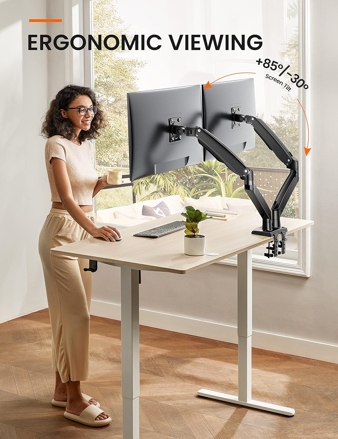 Keyboard Tray Under Desk, 360 Adjustable Ergonomic Sliding Keyboard Mouse Tray, Black