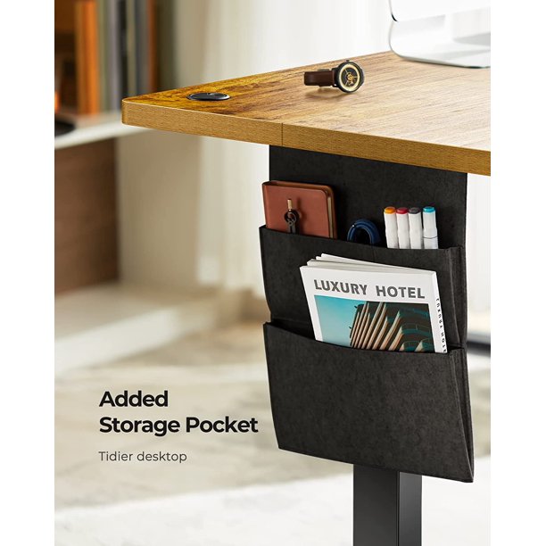 48x24 Inch Electric Standing Desk Adjustable Height with Storage Bag, Ergonomic Computer Stand Up Desk Table with Headphone Hook for Home Office - Walmart.com