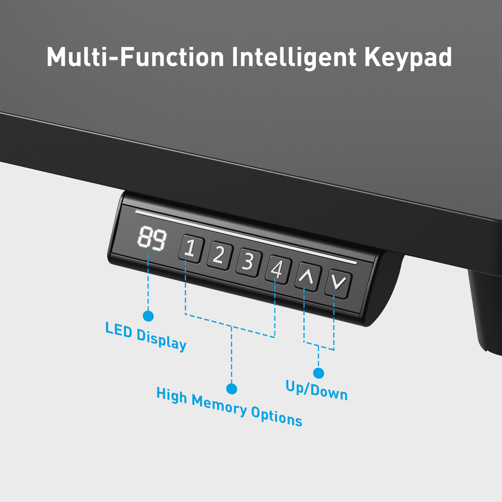 CHITOOMA 32 " Electric Standing Desk, Height Adjustbale Desk with 4 memory preset, for home offices, apartments, and small spaces, black