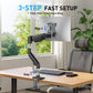 Kyspho Single Monitor Arm for 13 to 34 Inch Screens, Holds 19.8 lbs, Monitor Stand with C-Clamp Tool-Free Mount, Cable Management, Adjustability for Swivel, Tilt, and Rotation, Max 100x100mm