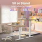 Kyspho Electric Standing Desk with 4 Memory Height Settings, 32" Small Height Adjustbale Desk, Sit Stand Up Desk for Home Office, White