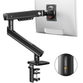 Kyspho Single Monitor Arm for 13-32 Inch Screens,Holds 19.8 lbs, Monitor Stand with Tension Spring,Full Motion Visual Adjustment Monitor Mount,C-Clamp & Grommet Hole,Max 100x100mm