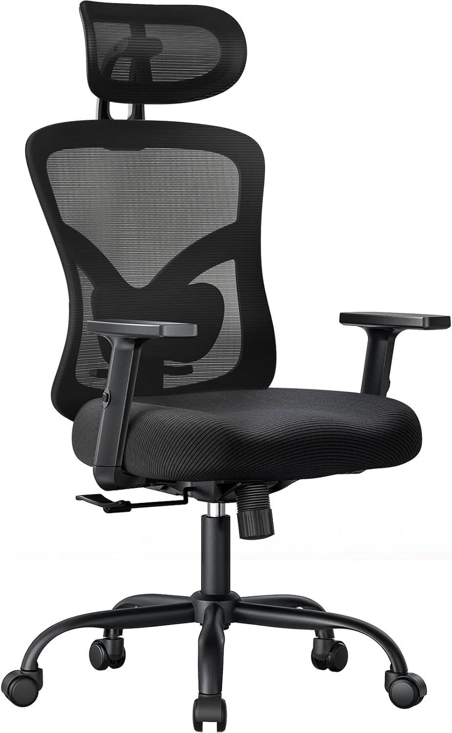 Home Office High Back Chair Mesh Lumbar Support, Swivel Computer Desk Chair with Adjustable Armrest, Max 300lbs - Walmart.com