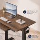 Kyspho 48" x 24" Electric Standing Desk with Keyboard Tray Adjustable Sit Stand up Desk with Headphone Hook & 4 Height Memory Pre-Set Walnut