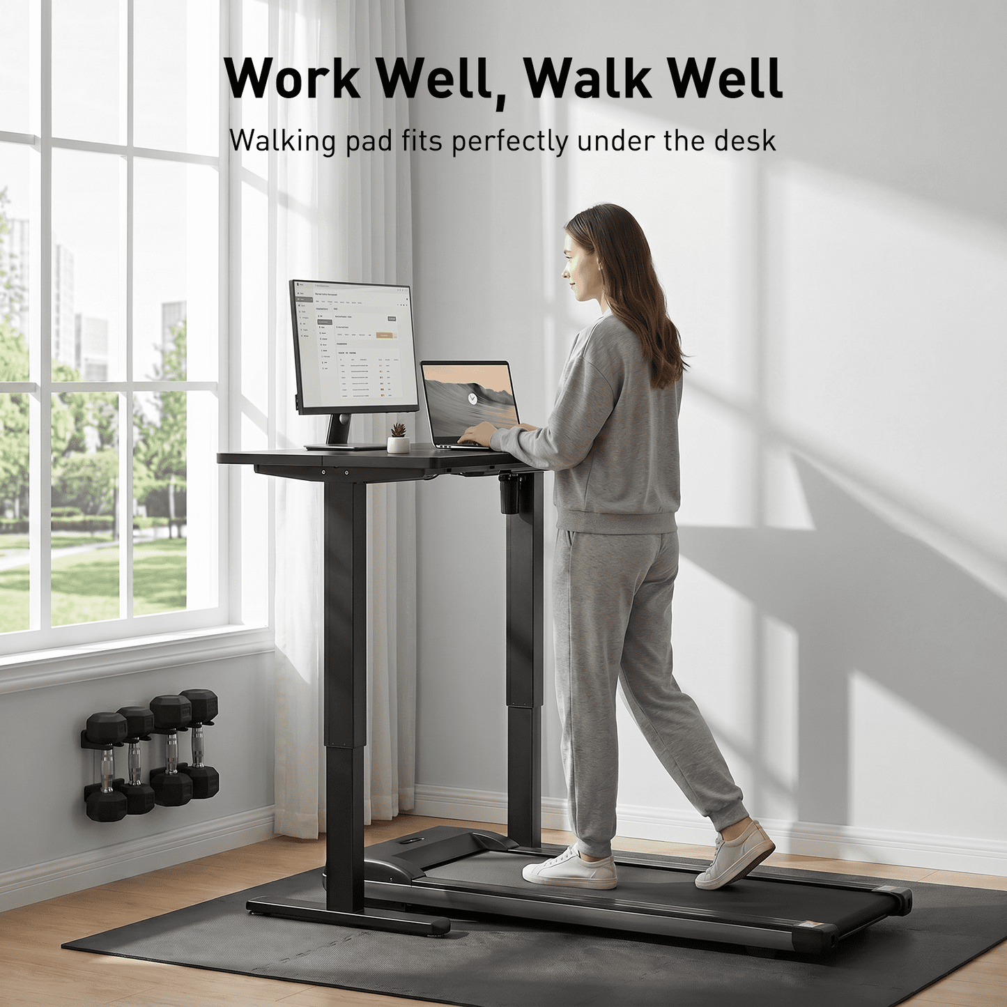 CHITOOMA 32 " Electric Standing Desk, Height Adjustbale Desk with 4 memory preset, for home offices, apartments, and small spaces, black
