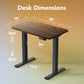 Kyspho 32" Small Electric Standing Desk Adjustable Height, 4 Memory Height Settings, Sit Stand Up Desk for Home Office & Computer Workstation, Black Walnut