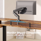 55" X 26" Electric Standing Desk with 2 Drawers & Large Keyboard Tray, Adjustable Sit Stand Computer Desk with 4 4 Memory Presets, C-Clamp Compatible Home Office Desk, Walnut