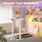 Kyspho Electric Standing Desk with 4 Memory Height Settings, 32" Small Height Adjustbale Desk, Sit Stand Up Desk for Home Office, White