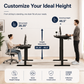 Kyspho 48" x 24" Electric Standing Desk with Keyboard Tray Adjustable Sit Stand up Desk with Headphone Hook & 4 Height Memory Pre-Set Black