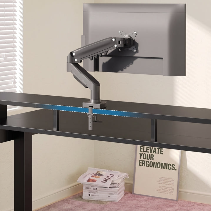 55" X 26" Electric Standing Desk with 2 Drawers & Large Keyboard Tray, Adjustable Sit Stand Computer Desk with 4 4 Memory Presets, C-Clamp Compatible Home Office Desk, Black