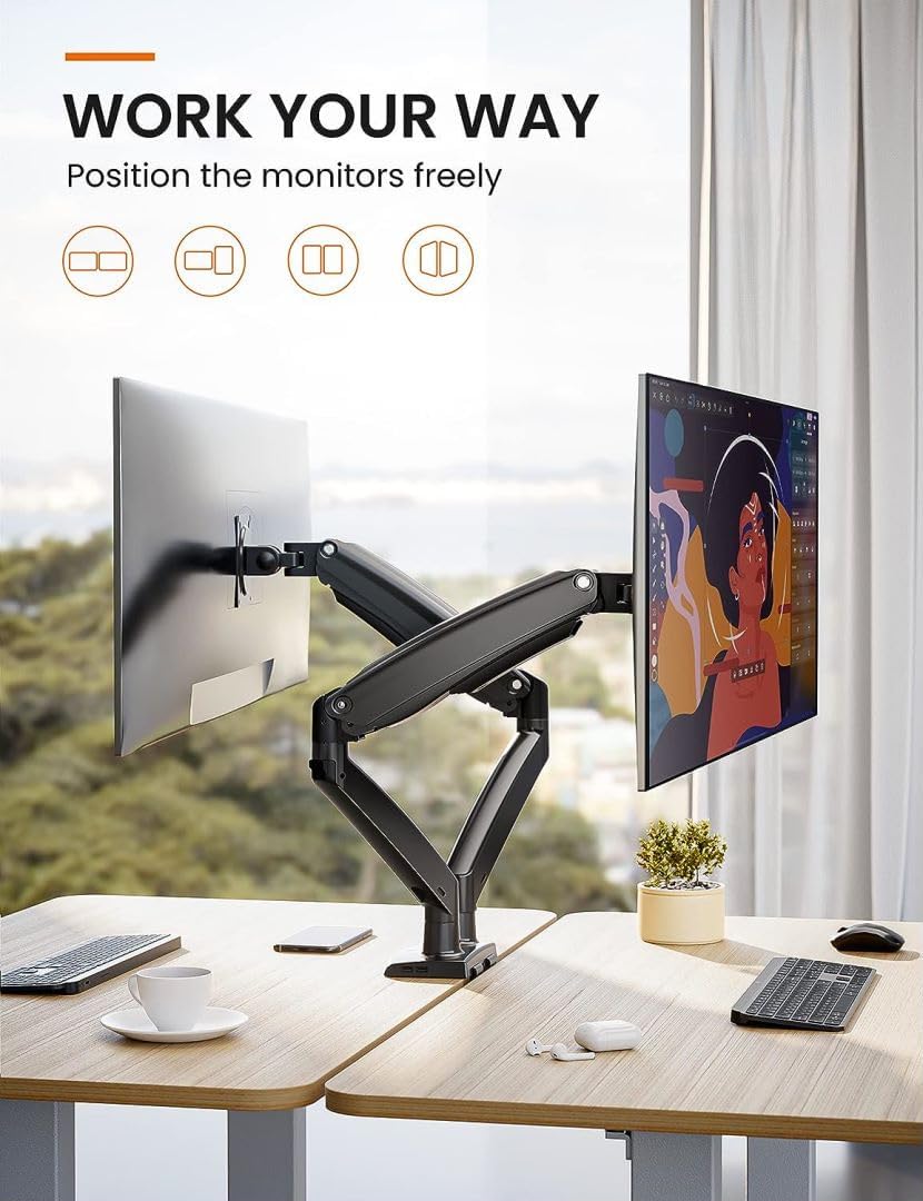 Keyboard Tray Under Desk, 360 Adjustable Ergonomic Sliding Keyboard Mouse Tray, Black