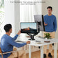 Dual Monitor Mount Desk Stand for 13 to 27 inch Screens Height Adjustable with C Clamp Grommet Mounting Base