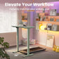 Kyspho Electric Standing Desk with 4 Memory Height Settings, 32" Small Height Adjustbale Desk, Sit Stand Up Desk for Home Office, Green