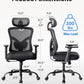 Home Office High Back Chair Mesh Lumbar Support, Swivel Computer Desk Chair with Adjustable Armrest, Max 300lbs - Walmart.com