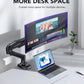 Single Monitor Mount, Articulating Gas Spring Monitor Arm, Adjustable Monitor Stand, Mount with Clamp and Grommet Base Fits 13 to 30 inch LCD Computer Monitors 4.4 to 14.3lbs