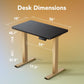 Kyspho Electric Standing Desk with 4 Memory Height Settings, 32" Small Height Adjustbale Desk, Sit Stand Up Desk for Home Office, Black + Gold