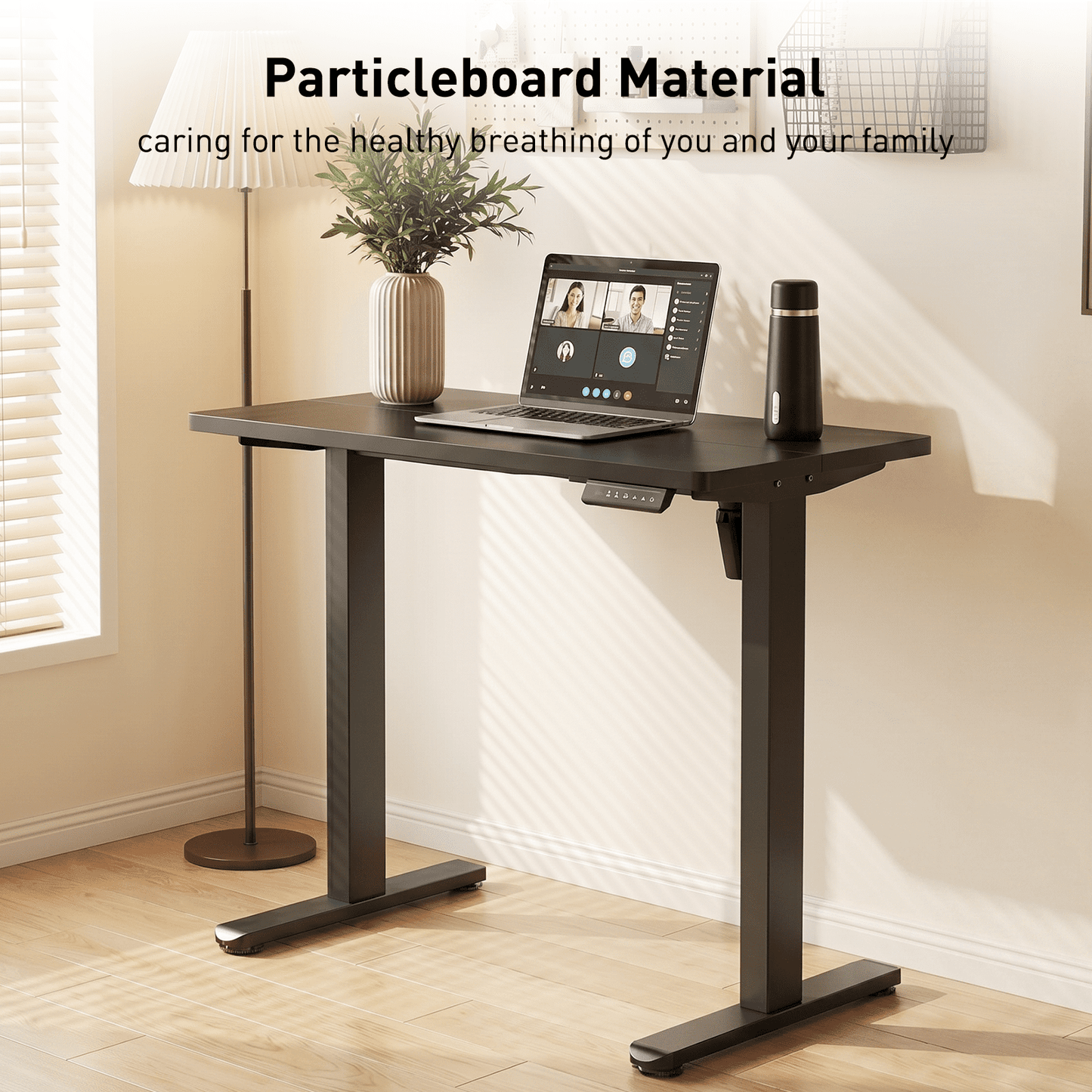 CHITOOMA 32 " Electric Standing Desk, Height Adjustbale Desk with 4 memory preset, for home offices, apartments, and small spaces, black
