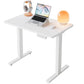 Kyspho Electric Standing Desk with 4 Memory Height Settings, 32" Small Height Adjustbale Desk, Sit Stand Up Desk for Home Office, White