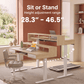 55" X 26" Electric Standing Desk with 2 Drawers & Large Keyboard Tray, Adjustable Sit Stand Computer Desk with 4 4 Memory Presets, C-Clamp Compatible Home Office Desk, Natrual