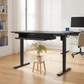 Kyspho 48" x 24" Electric Standing Desk with Keyboard Tray Adjustable Sit Stand up Desk with Headphone Hook & 4 Height Memory Pre-Set Black