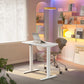 Kyspho Electric Standing Desk with 4 Memory Height Settings, 32" Small Height Adjustbale Desk, Sit Stand Up Desk for Home Office, White