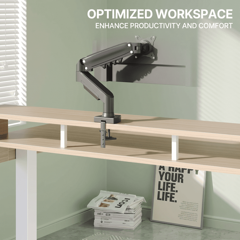 55" X 26" Electric Standing Desk with 2 Drawers & Large Keyboard Tray, Adjustable Sit Stand Computer Desk with 4 4 Memory Presets, C-Clamp Compatible Home Office Desk, Natrual