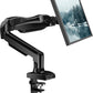 Single Monitor Mount, Articulating Gas Spring Monitor Arm, Adjustable Monitor Stand, Mount with Clamp and Grommet Base Fits 13 to 30 inch LCD Computer Monitors 4.4 to 14.3lbs