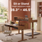 55" X 26" Electric Standing Desk with 2 Drawers & Large Keyboard Tray, Adjustable Sit Stand Computer Desk with 4 4 Memory Presets, C-Clamp Compatible Home Office Desk, Walnut