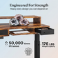 55" X 26" Electric Standing Desk with 2 Drawers & Large Keyboard Tray, Adjustable Sit Stand Computer Desk with 4 4 Memory Presets, C-Clamp Compatible Home Office Desk, Walnut