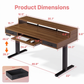 55" X 26" Electric Standing Desk with 2 Drawers & Large Keyboard Tray, Adjustable Sit Stand Computer Desk with 4 4 Memory Presets, C-Clamp Compatible Home Office Desk, Walnut