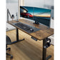 Height Adjustable Electric Standing Desk, 63x28 Inch Sit Stand up Desk, Large Memory Computer Home Office Desk, Vintage Brown - Walmart.com