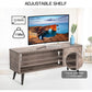 Retro TV Stand Unit with Storage Cabinet for TVs up to 55 inch, Mid Century Modern TV Entertainment Center with Shlef for Media, Wood TV Console Table for Living Room Bedroom, Grey Wash - Walmart.com