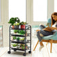 4 Tier Metal Mesh Rolling Utility Cart Storage Cart with 4 Wire Baskets and Lockable Wheels for Home Kitchen - Walmart.com