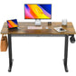 Adjustable Height Electric Standing Desk with Double Drawers, 55x28 inch Sit Stand Up Desk Computer Workstation for Home Office, Vintage Brown - Walmart.com