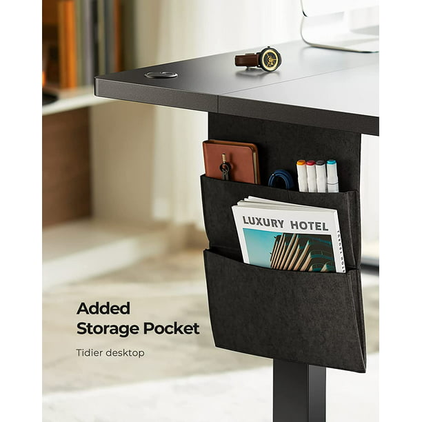 40x24 Inch Electric Standing Desk Adjustable Height with Storage Bag, Ergonomic Computer Stand Up Desk Table with Headphone Hook for Home Office - Walmart.com