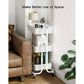 Metal Rolling Utility Cart 3-Tier, Heavy Duty Storage Cart with 2 Lockable Wheels, Multifunctional Mesh Organization Cart for Kitchen Dining Room Living Room (White) - Walmart.com