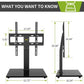 Universal TV Mount Stand Fits 26-55 Inch LED LCD OLED 4K Flat Curved TV Monitor, Tabletop TV Base Height Adjustable, Hold up to 88lbs