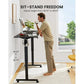 Home Office Electric Standing Desk 55 x 24 Inches, Height Adjustable Computer Stand Up Desk with Wheels, Memory Computer Workstation Table with Splice Board, Black - Walmart.com