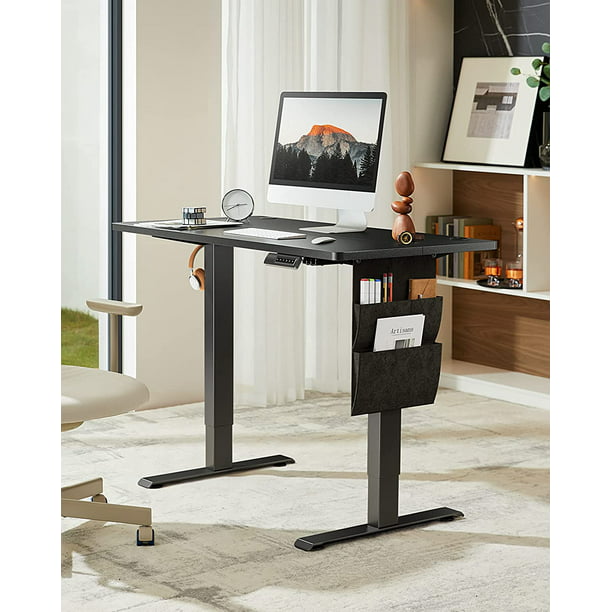 40x24 Inch Electric Standing Desk Adjustable Height with Storage Bag, Ergonomic Computer Stand Up Desk Table with Headphone Hook for Home Office - Walmart.com